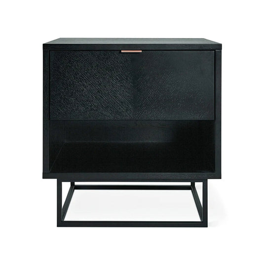 Gus Myles Storage Bedside Table - Black Bedside Table M+Co Living