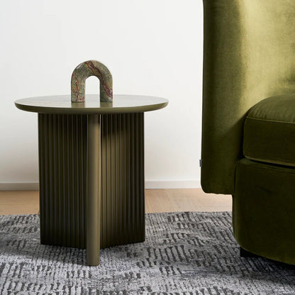 Gus Odeon Round Side Table - Olive Side Table M+Co Living