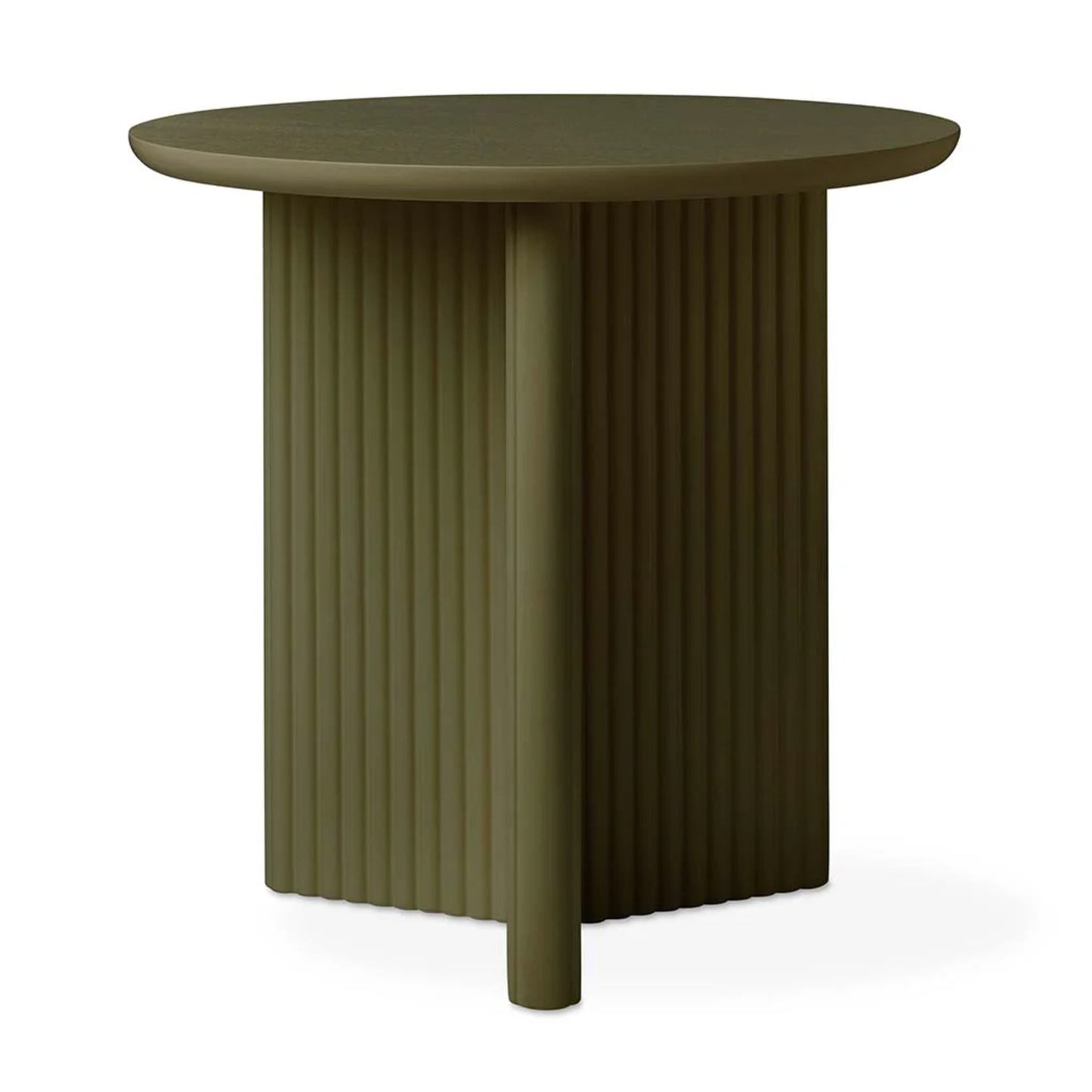 Gus Odeon Round Side Table - Olive Side Table M+Co Living Olive