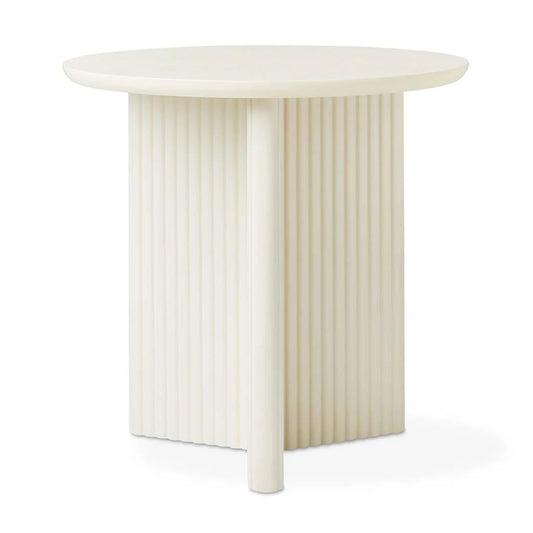 Gus Odeon Round Side Table - Pearl Side Table M+Co Living Pearl