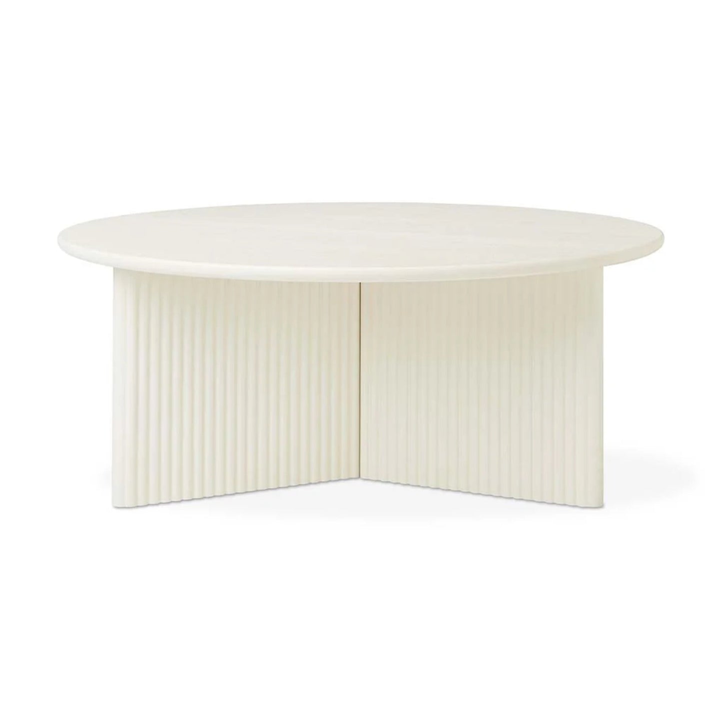 Gus Odeon Round Wood Coffee Table - Pearl Coffee Table M+Co Living Pearl