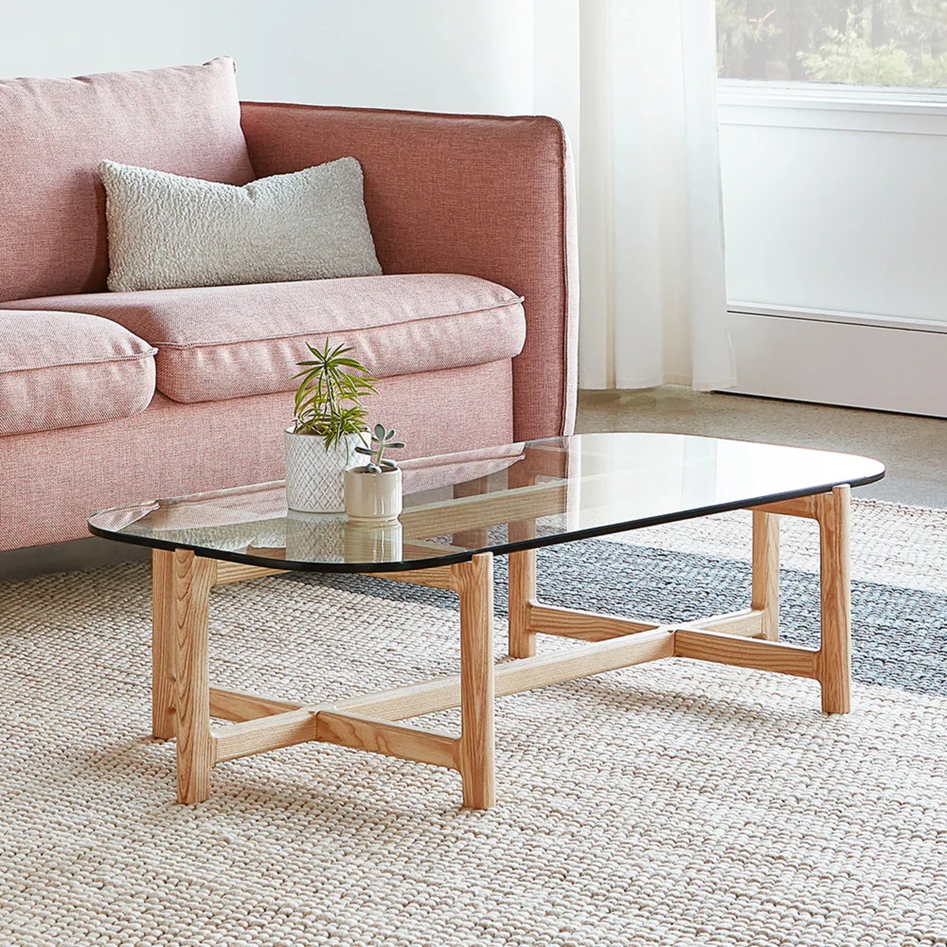 Gus Quarry Rectangle Wood Coffee Table - Ash Coffee Table M+Co Living