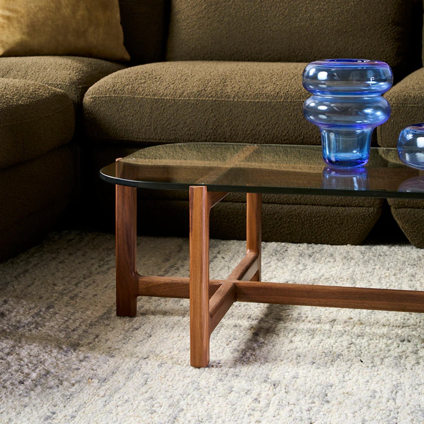 Gus Quarry Rectangle Wood Coffee Table - Walnut Coffee Table M+Co Living