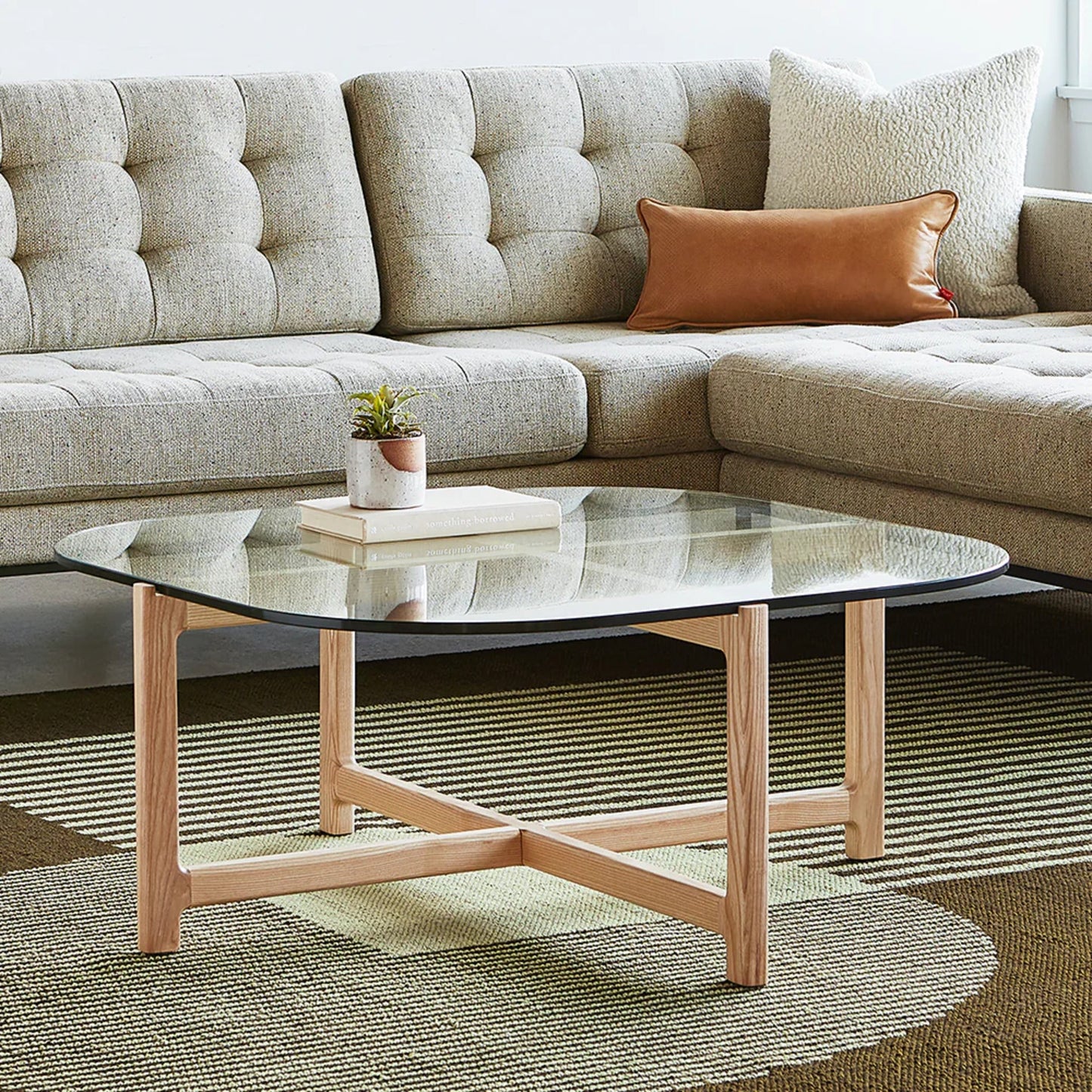 Gus Quarry Square Wood Coffee Table - Ash Coffee Table M+Co Living