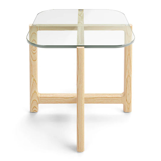 Gus Quarry Square Wood Side Table - Ash Side Table M+Co Living Natural Ash