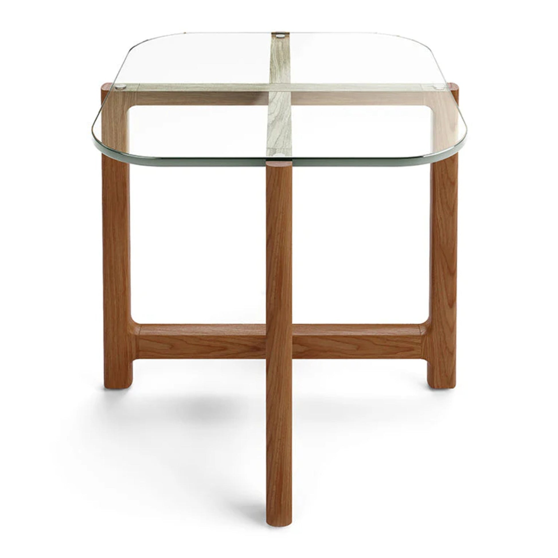 Gus Quarry Square Wood Side Table - Walnut Side Table M+Co Living Walnut