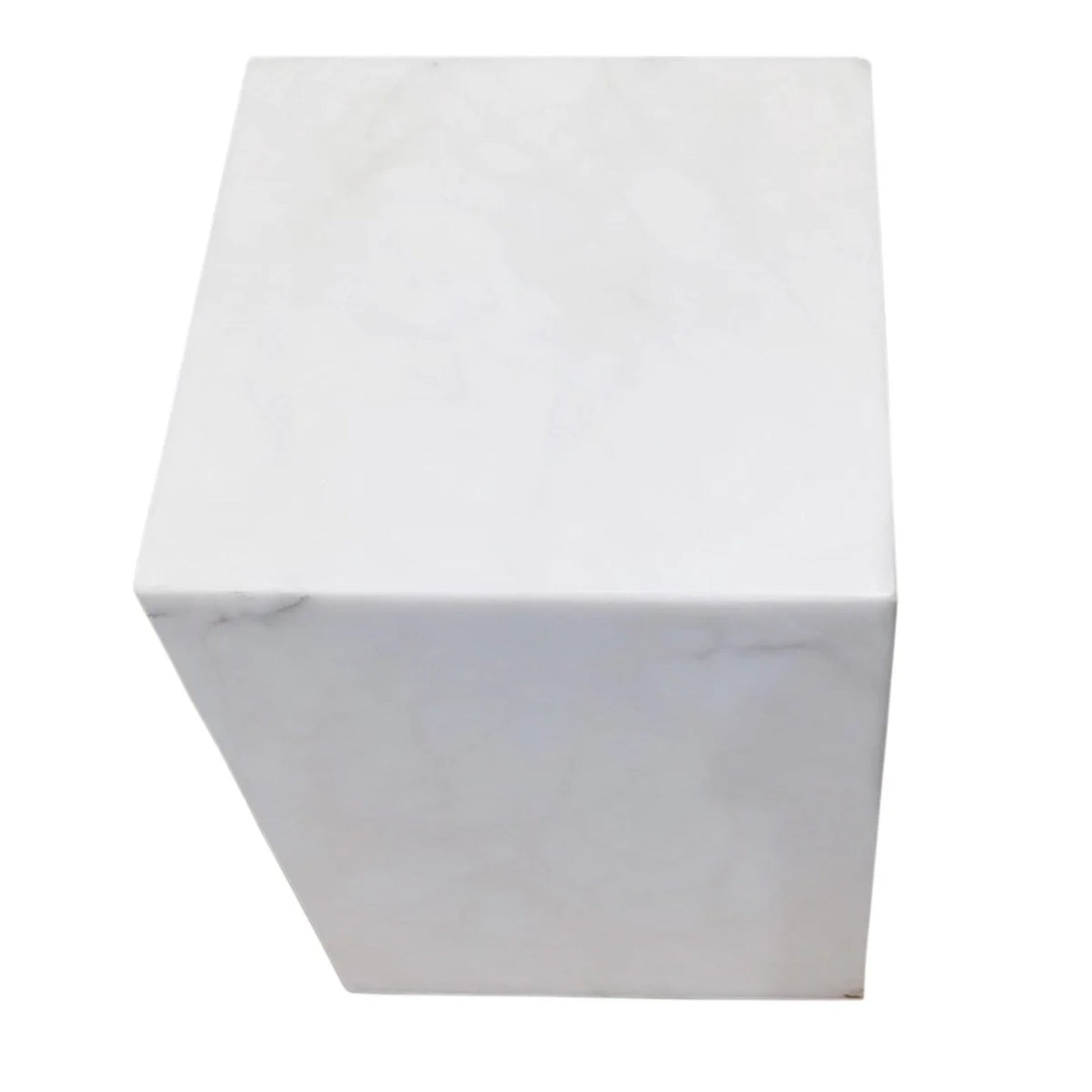 Hendrix Alabaster Side Table - White Side Table Cafe Lighting & Living   