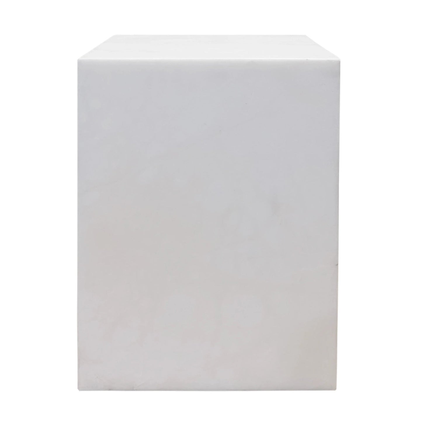 Hendrix Alabaster Side Table - White Side Table Cafe Lighting & Living   