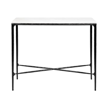 Heston Large Marble Console Table - Brass Console Table Cafe Lighting & Living Black Small 