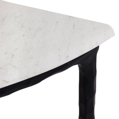 Heston Marble Demilune Console Table - Black Console Table Cafe Lighting & Living   