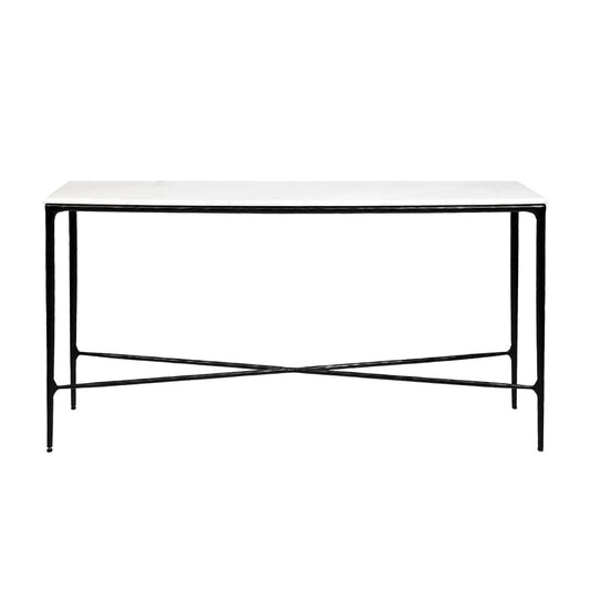 Heston Medium Marble Console Table - Black Console Table Cafe Lighting & Living Black Medium 