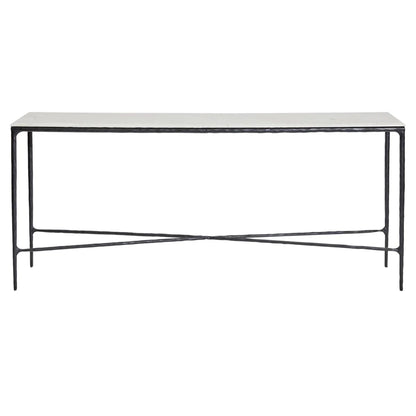 Heston Medium Marble Console Table - Black Console Table Cafe Lighting & Living Black Large 