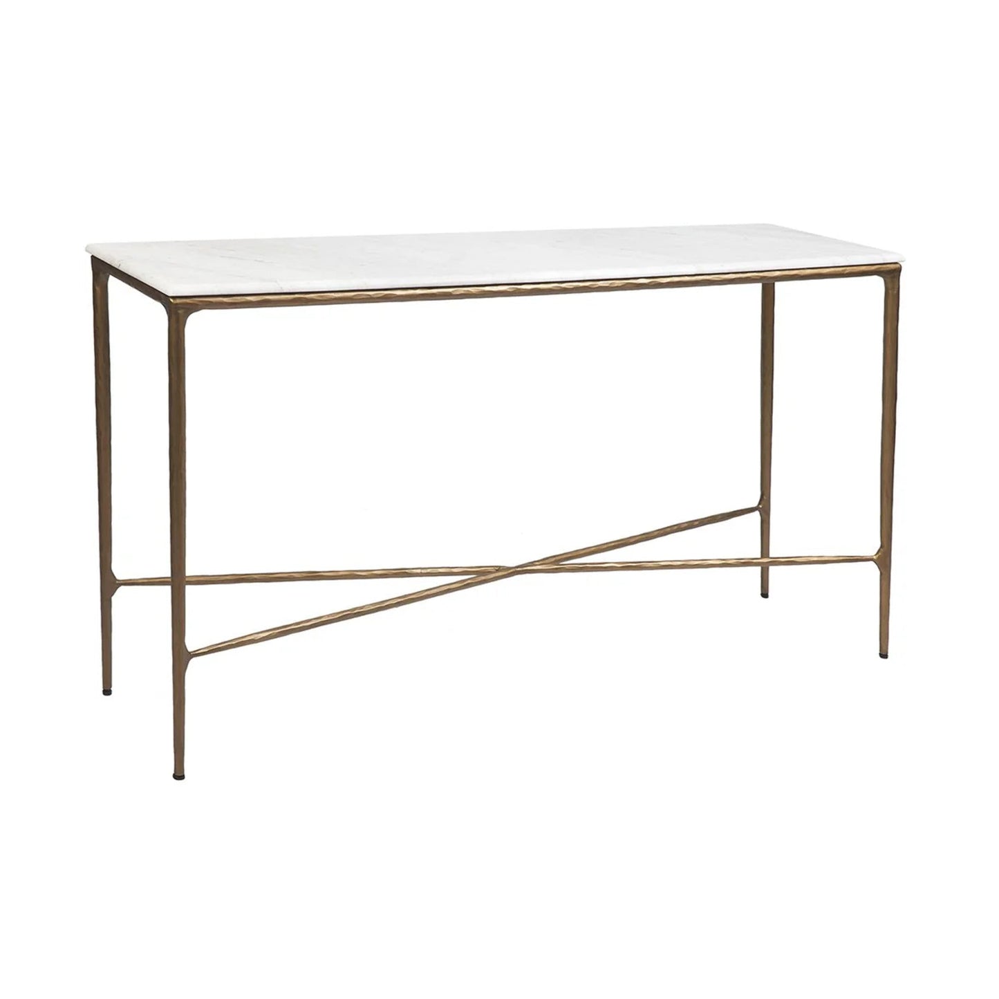 Heston Medium Marble Console Table - Brass Console Table Cafe Lighting & Living   