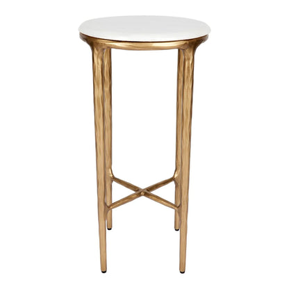 Heston Petite Marble Side Table - Brass Side Table Cafe Lighting & Living   