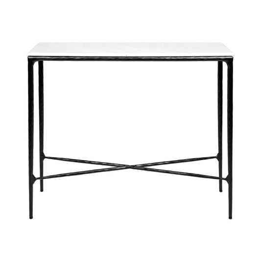 Heston Small Marble Console Table - Black Console Table Cafe Lighting & Living Black Small 