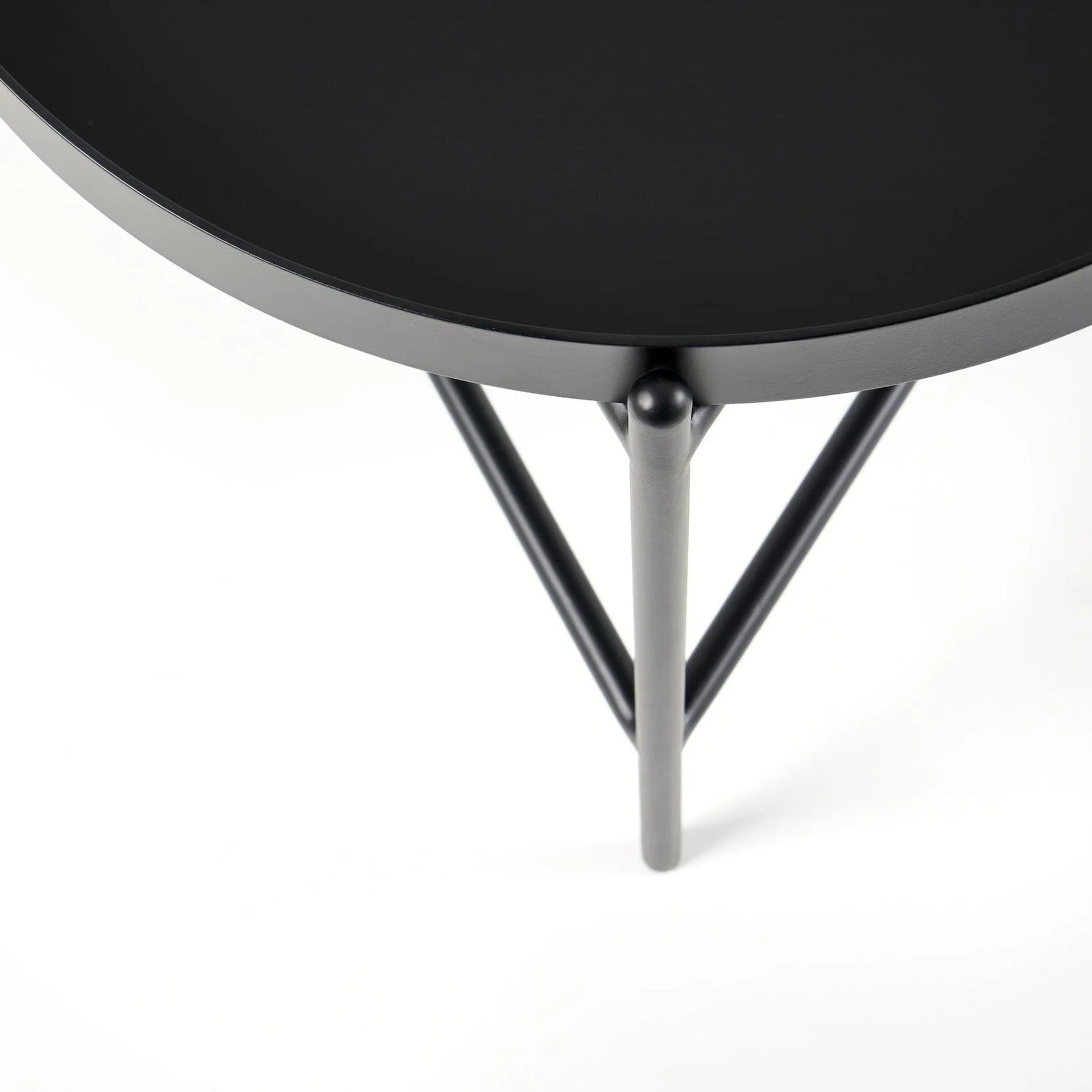 Hugo Round Side Table - Black Side Table M+Co Living