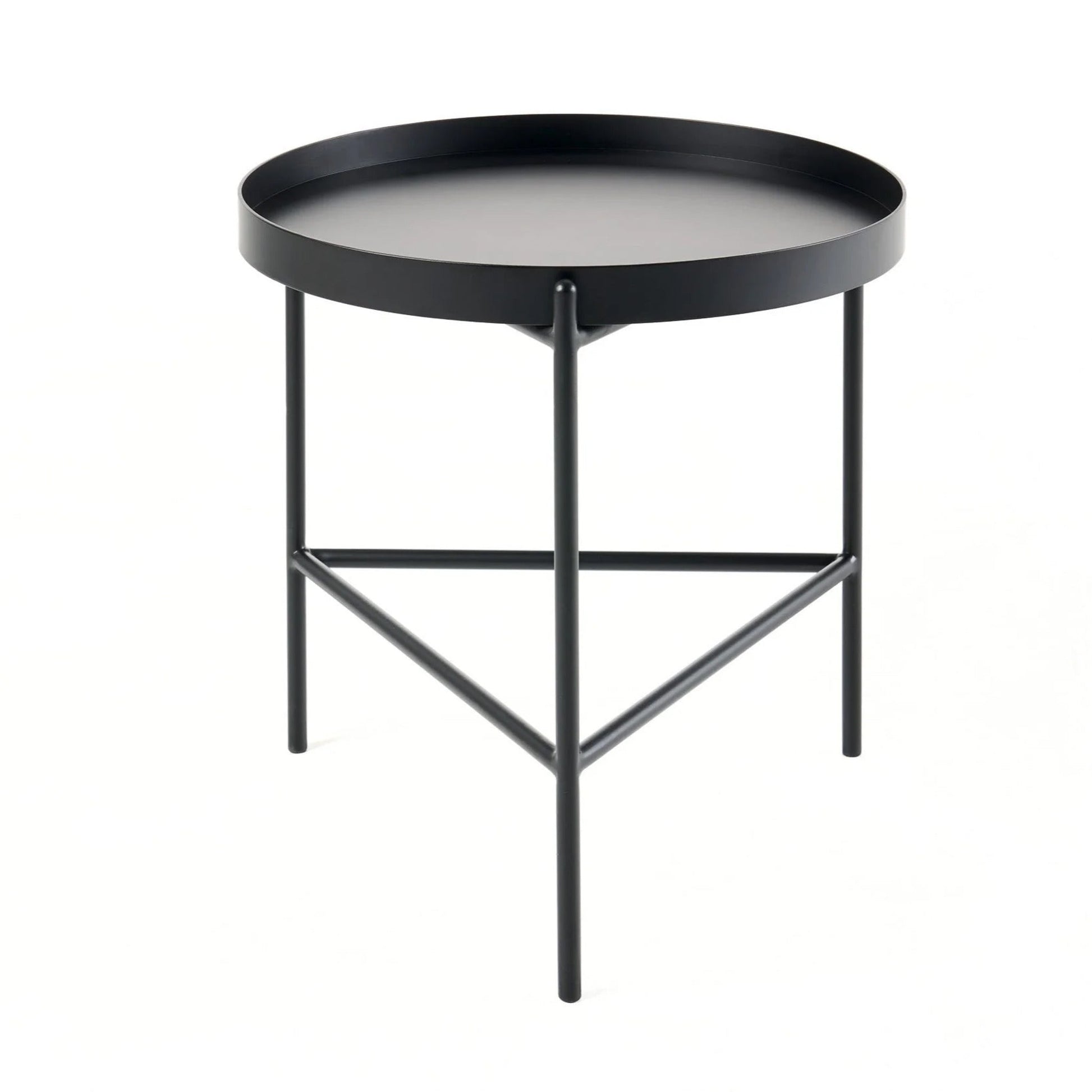 Hugo Round Side Table - Black Side Table M+Co Living