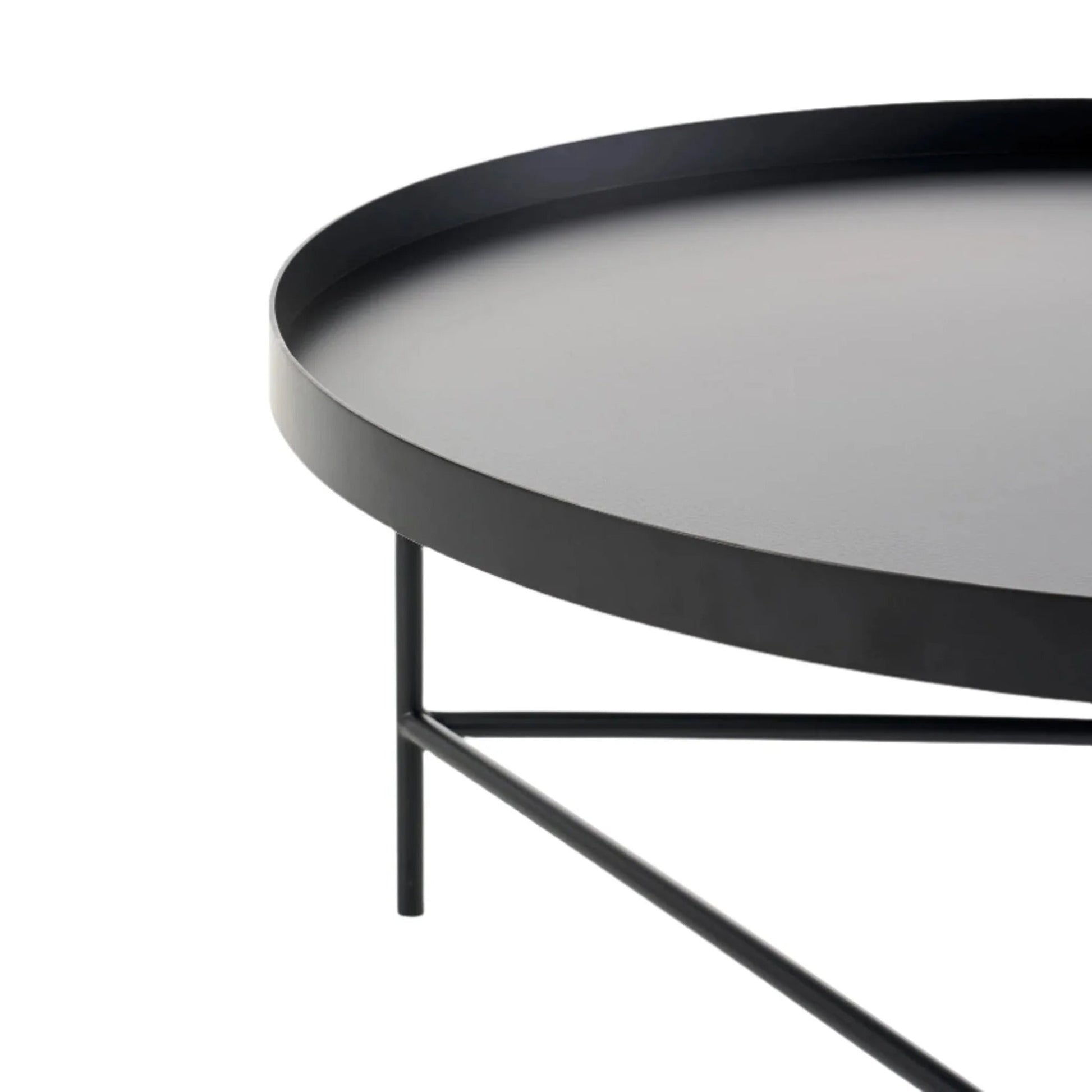 Hugo Round Top Coffee Table - Black Coffee Table M+Co Living