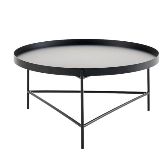 Hugo Round Top Coffee Table - Black Coffee Table M+Co Living