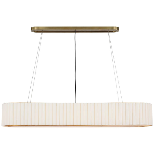 Ian K. Fowler Palati Large Antique Brass Linear Chandelier Pendant Light Bloomingdales Lighting   