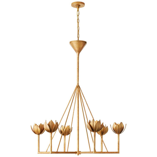 Julie Neill Alberto Large Single-Tier Chandelier - Antique Gold Leaf Pendant Light Bloomingdales Lighting Antique Gold Large 