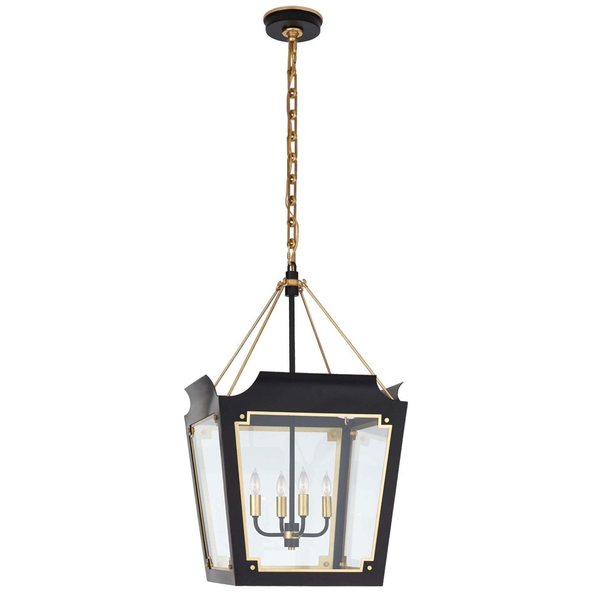 Julie Neill Caddo Medium Gild Lantern Pendant Light - Matte Black Pendant Light Bloomingdales Lighting Matte Black  