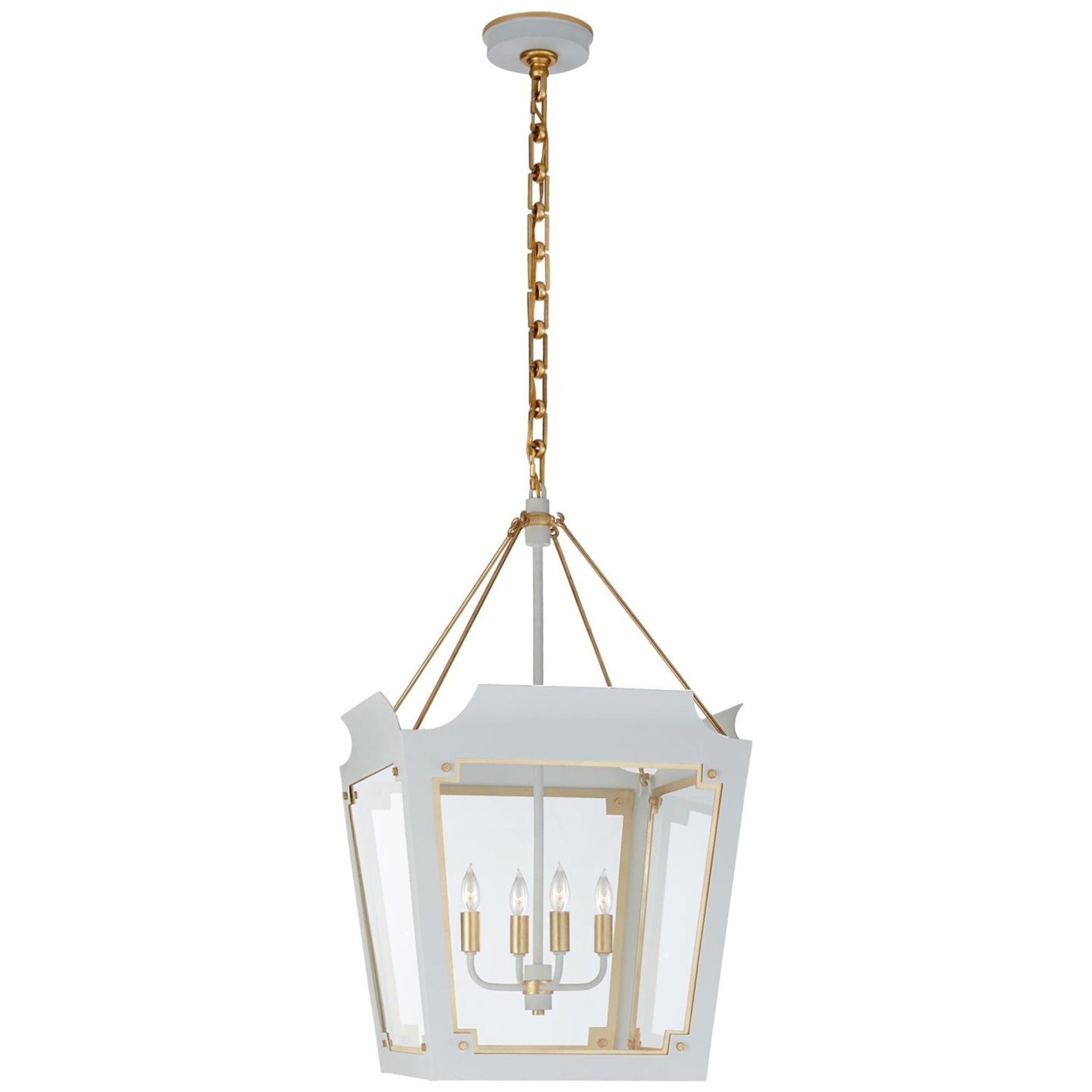 Julie Neill Caddo Medium Gild Lantern Pendant Light - Soft White Pendant Light Bloomingdales Lighting Soft White  