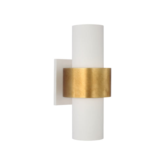 Julie Neill Chalmette Medium Layered Plaster Wall Sconce - White, Brass Wall Light Bloomingdales Lighting   