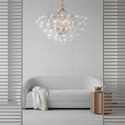 Julie Neill Talia Large Round Glass Chandelier - Gild Pendant Light Bloomingdales Lighting   