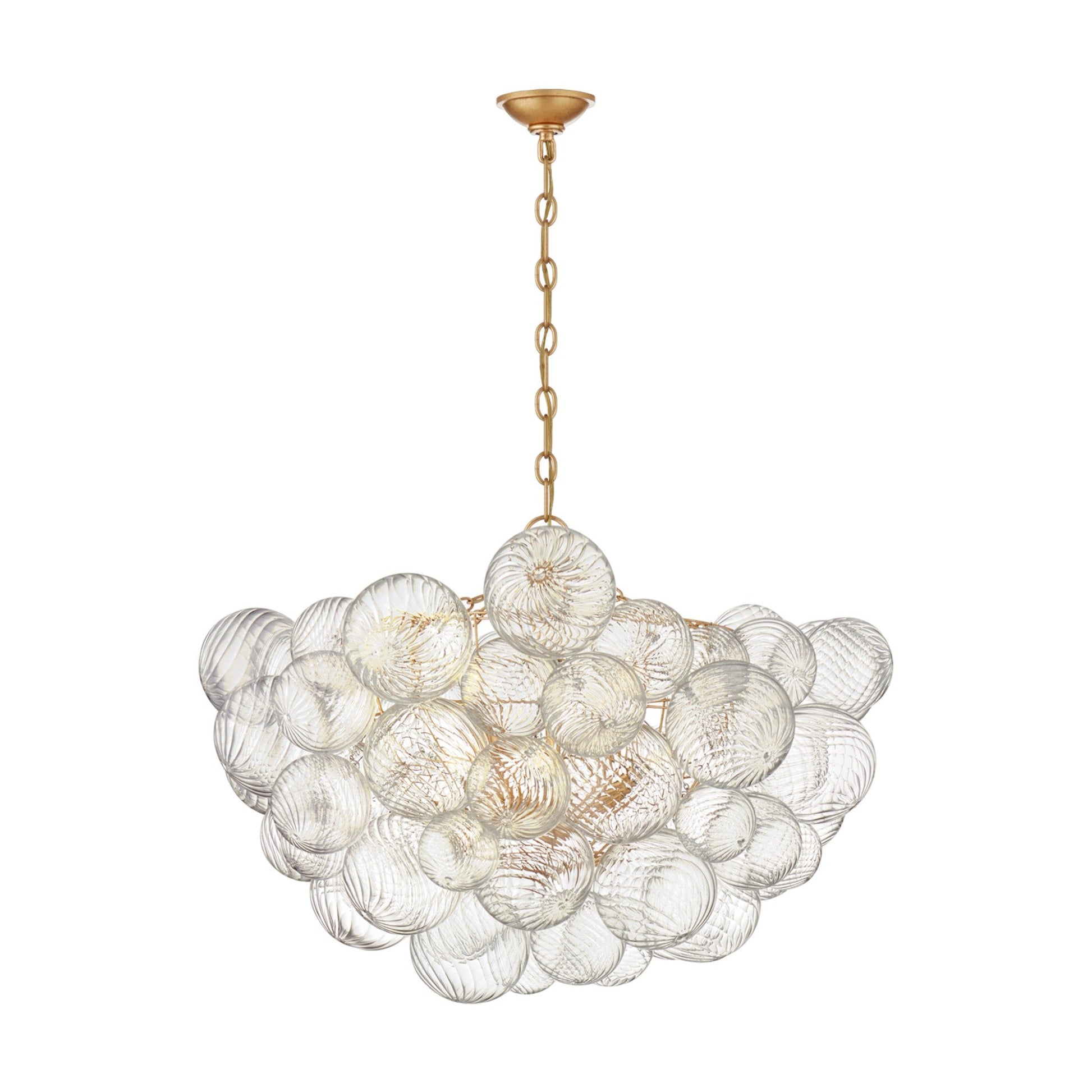 Julie Neill Talia Large Round Glass Chandelier - Gild Pendant Light Bloomingdales Lighting Large  