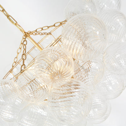 Julie Neill Talia Large Round Glass Chandelier - Gild Pendant Light Bloomingdales Lighting   