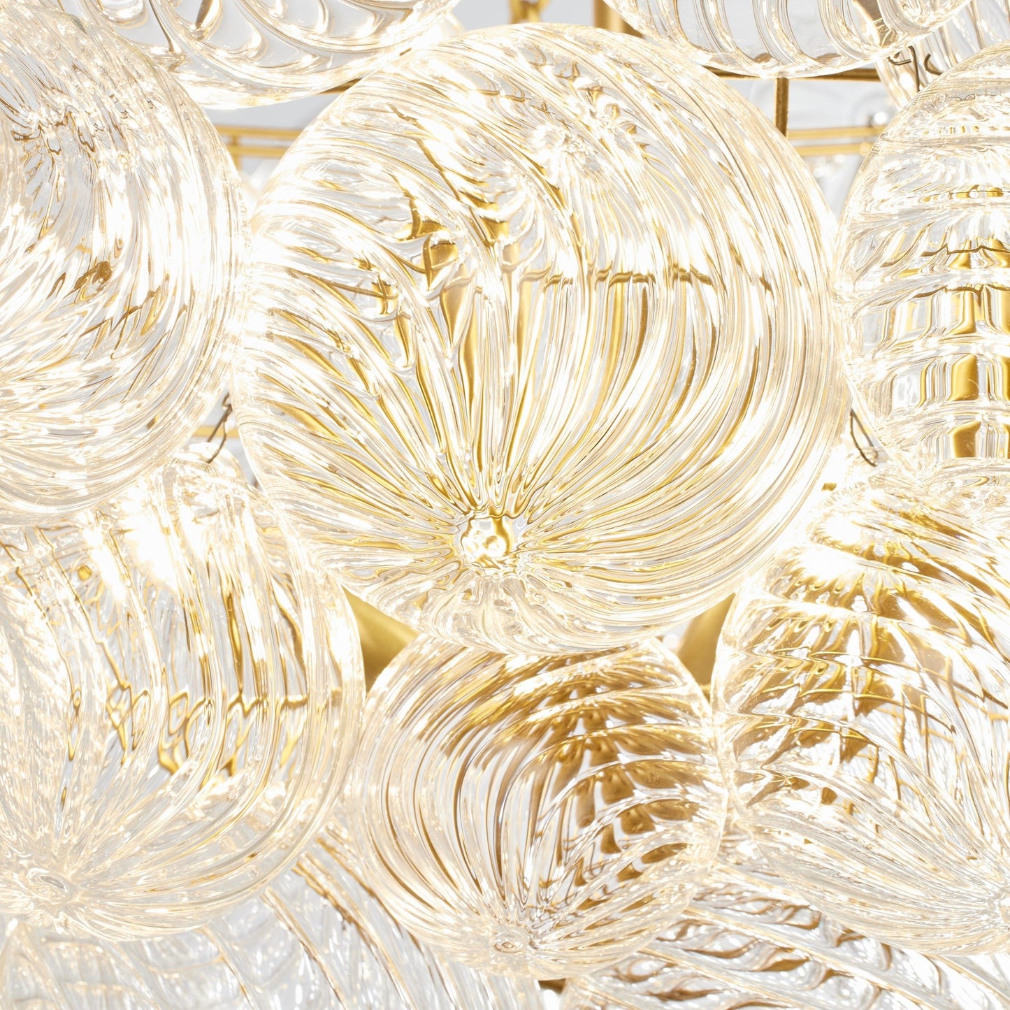 Julie Neill Talia Large Round Glass Chandelier - Gild Pendant Light Bloomingdales Lighting   