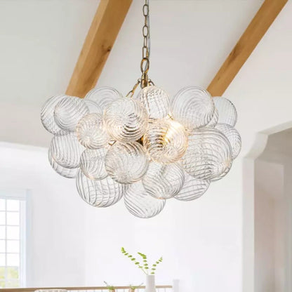 Julie Neill Talia Medium Round Glass Chandelier - Gild Pendant Light Bloomingdales Lighting   