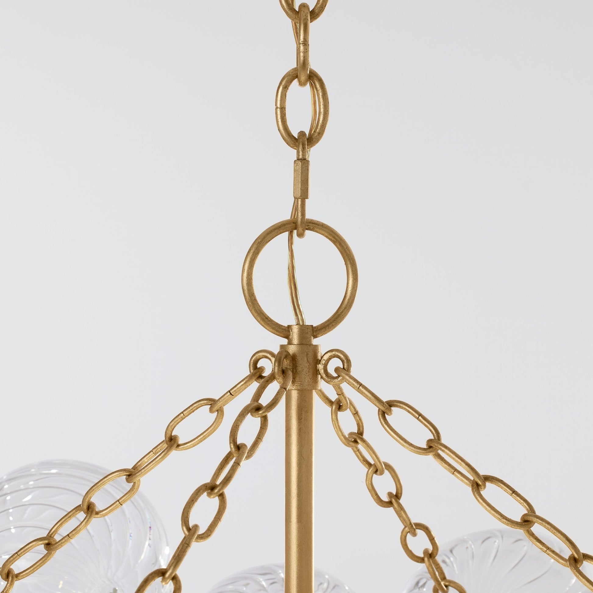 Julie Neill Talia Small Round Glass Chandelier - Gild Pendant Light Bloomingdales Lighting   