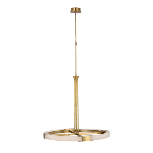 Kelly Wearstler Covet Alabaster Large Ring Chandelier - Brass Pendant Light Bloomingdales Lighting Brass  