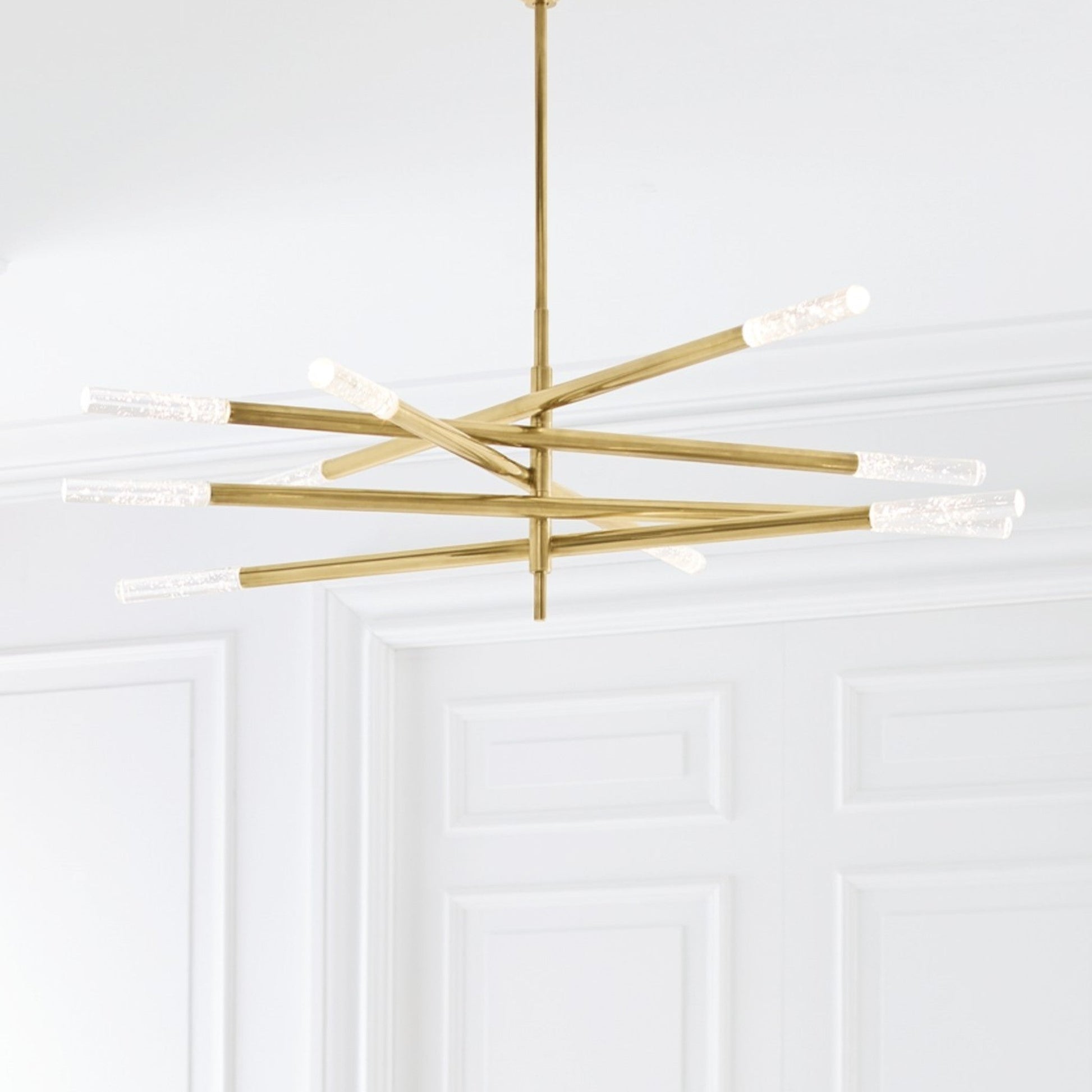 Kelly Wearstler Rousseau Grande Ten-Light Articulating Chandelier - Brass Pendant Light Bloomingdales Lighting   