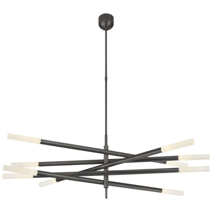 Kelly Wearstler Rousseau Grande Ten-Light Articulating Chandelier - Bronze Pendant Light Bloomingdales Lighting Bronze  