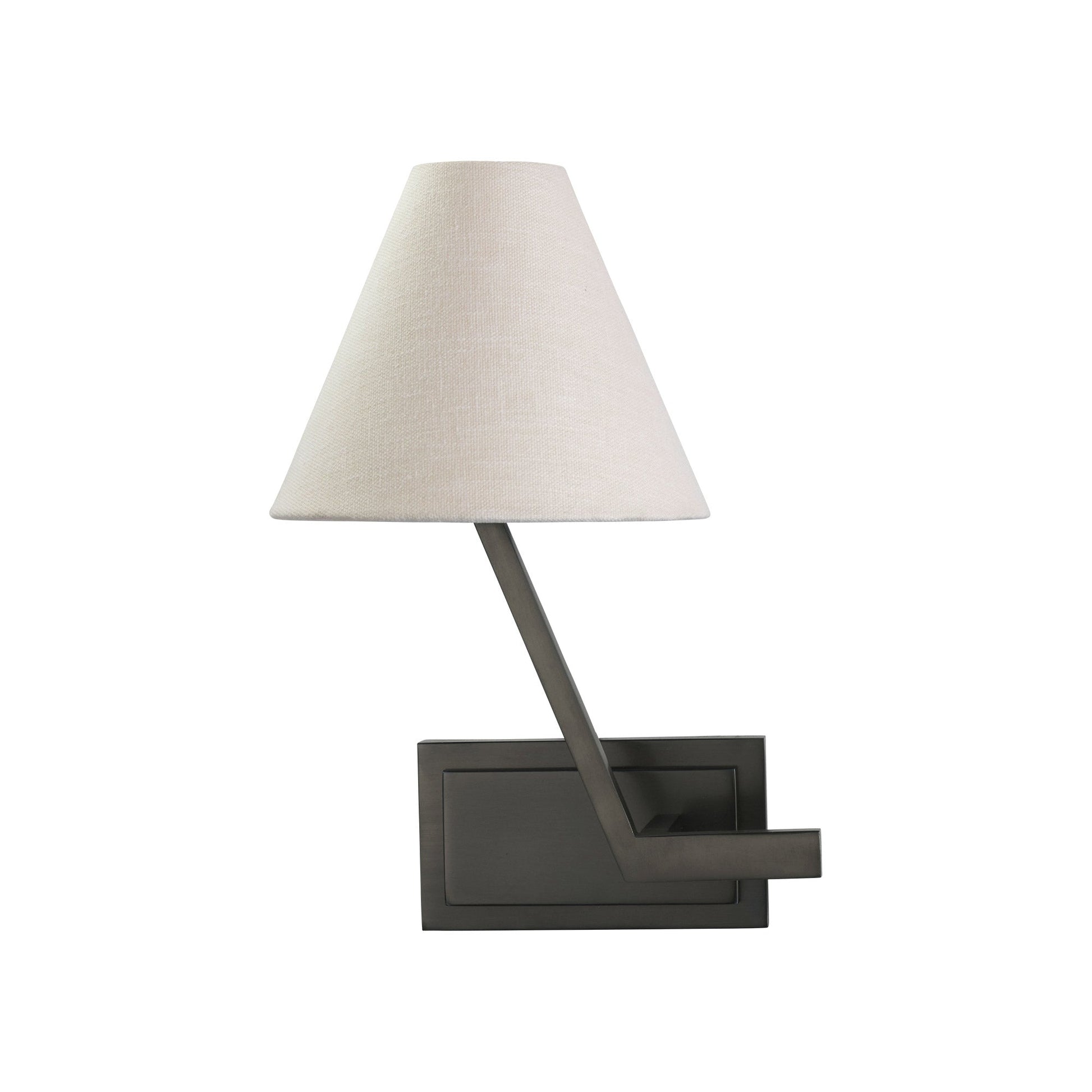 Leah Martin Zaya Left Linen Wall Sconce - Bronze Wall Light Bloomingdales Lighting Bronze Left 