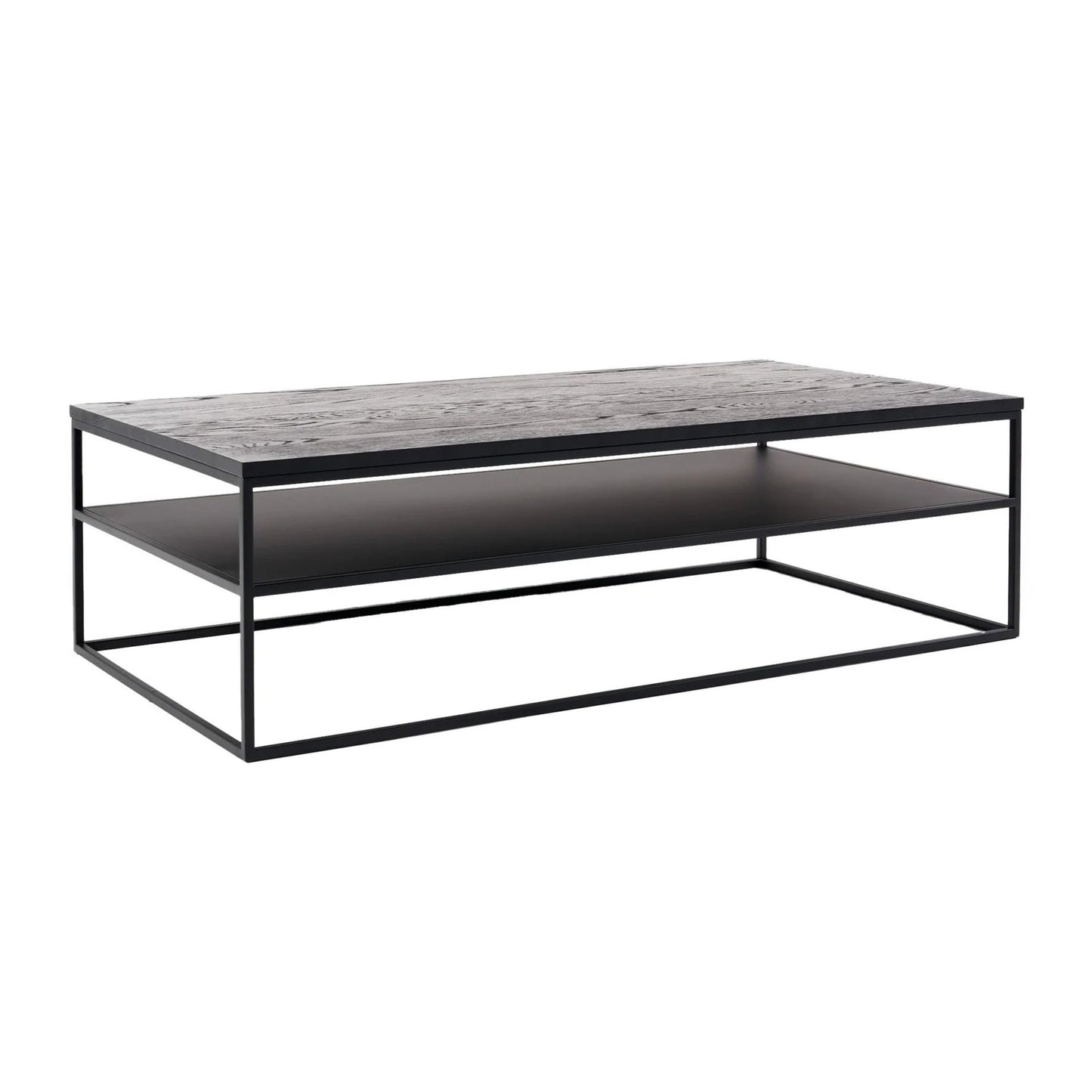 Lexicon Rectangle Oak Wood Coffee Table - Black Coffee Table M+Co Living