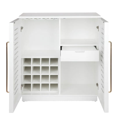 Loft Bar Cabinet Table - White Buffet Table Cafe Lighting & Living   