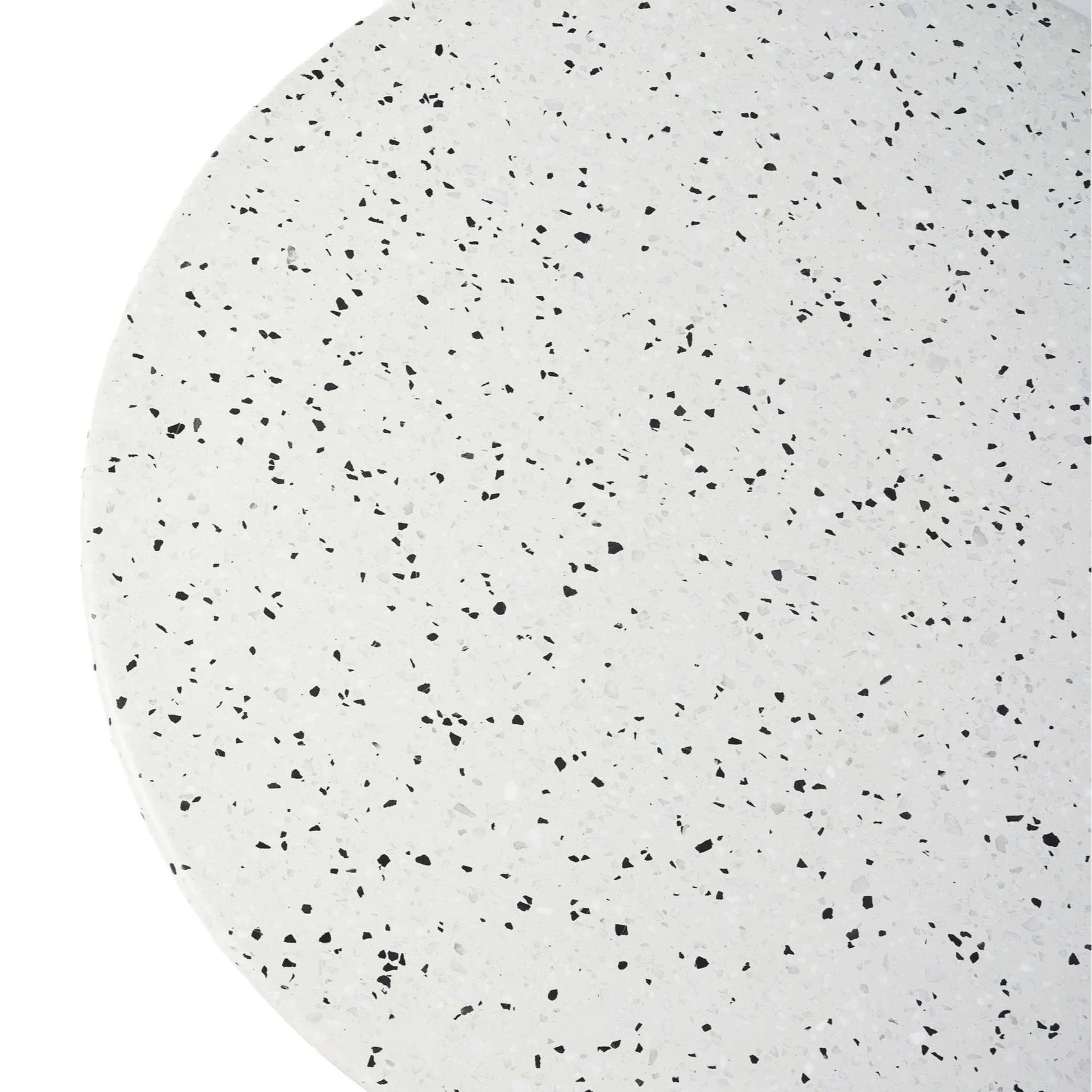 Maybelle Round Terrazzo Coffee Table - White & Black Coffee Table M+Co Living