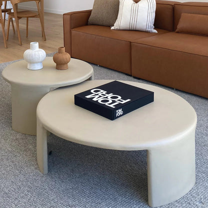 Meister Large Round Concrete Coffee Table - Sandstone Coffee Table M+Co Living