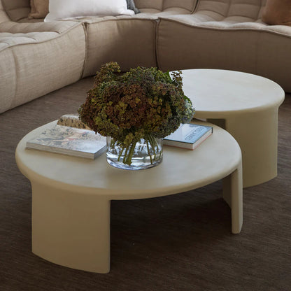 Meister Large Round Concrete Coffee Table - Sandstone Coffee Table M+Co Living