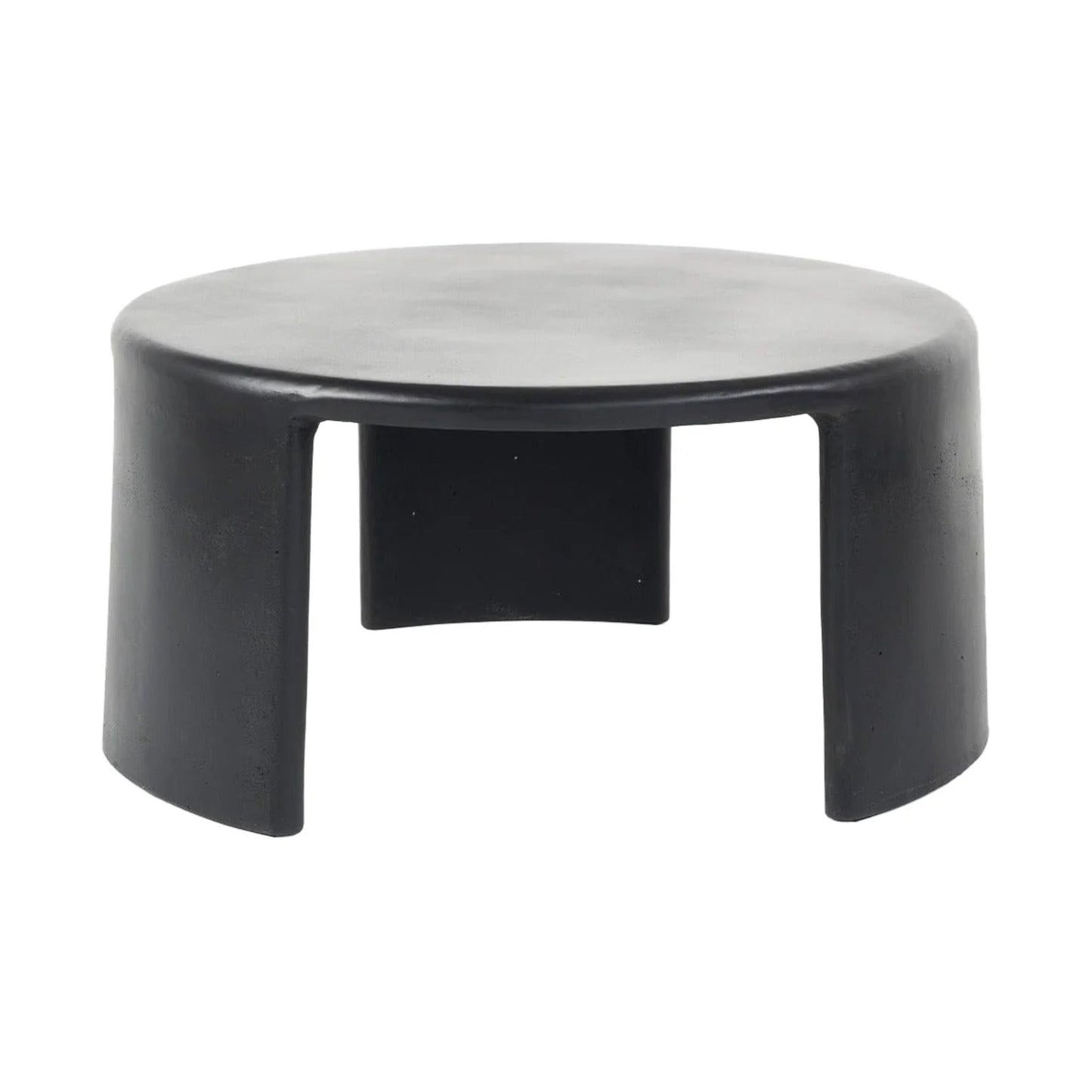 Meister Large Round Concrete Coffee Table - Sandstone Coffee Table M+Co Living Black Medium