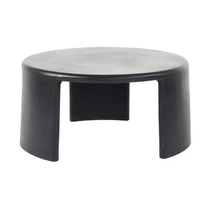 Meister Large Round Concrete Coffee Table - Sandstone Coffee Table M+Co Living Black Medium