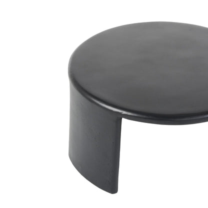 Meister Medium Round Concrete Coffee Table - Black Coffee Table M+Co Living