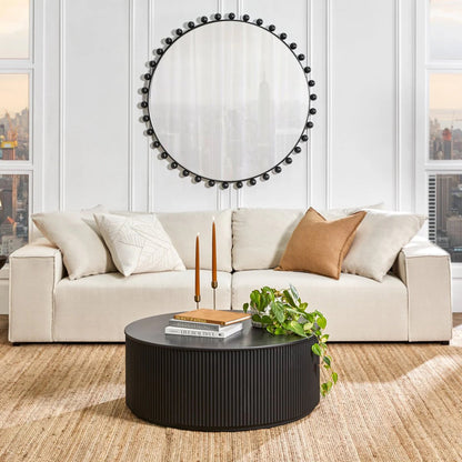 Nomad Round Coffee Table - Black Coffee Table Cafe Lighting & Living   