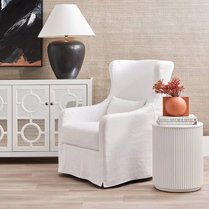 Nomad Round Side Table - White Side Table Cafe Lighting & Living   