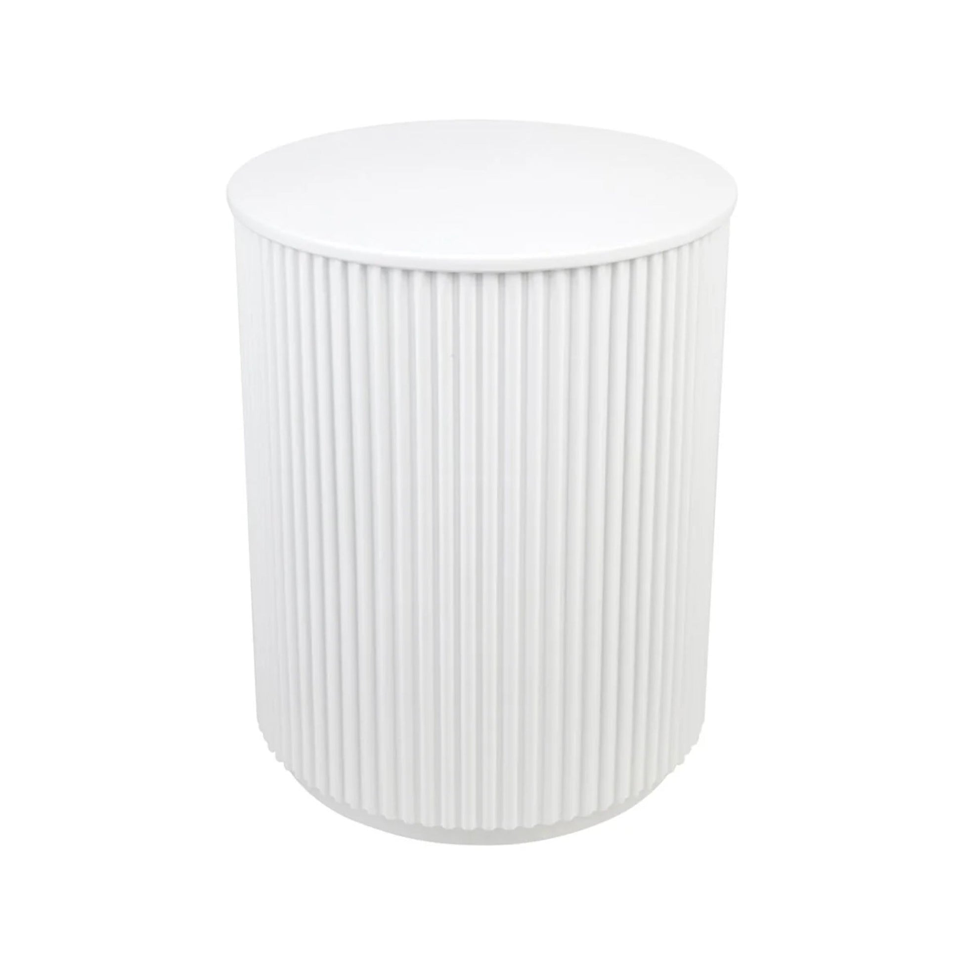 Nomad Round Side Table - White Side Table Cafe Lighting & Living White  