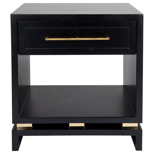 Pearl Small Bedside Table - Black Side Table Cafe Lighting & Living Black  